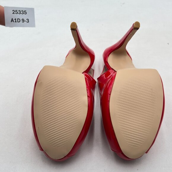 FOWT Red Peep Toe Sandals Slingback Heels Platform Pumps Elastic Strap Shoes - Picture 7 of 8